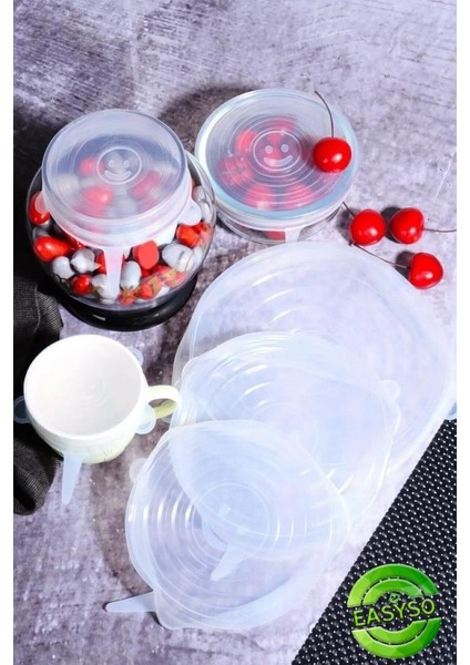 Easyso Silikon 6'lı Streç Kapak