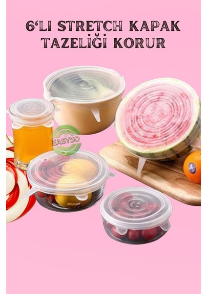 Easyso Silikon 6'lı Streç Kapak fiyatları