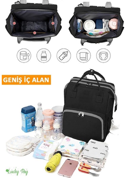 Çok Fonksiyonel Bebek Bakım Çantası Yataklı Sıvı Geçirmez Puset Askılı Anne Bebek Bakım Çantası modelleri