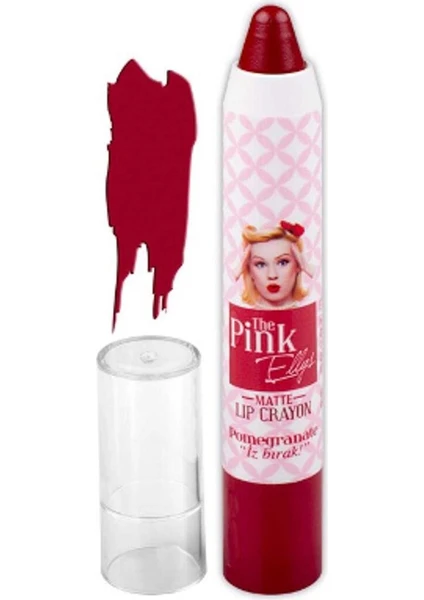 The Pink Ellys Mat Crayon Ruj Pomegrante