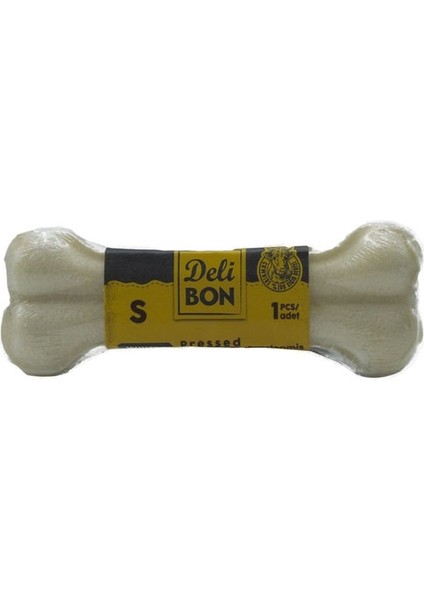 Deli Bon Deri Pres Kemik 12 cm S Boy 1li Vakum Beyaz x 6 Adet