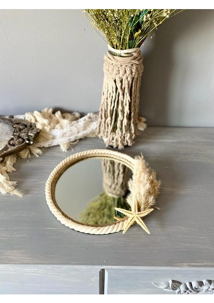 Wall Decoration Art Bohem Makrome Yıldız ve Boncuk Detaylı Duvar Dekorasyon Ürünü 2’li Set