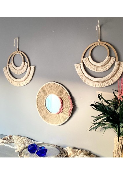 Wall Decoration Art Bohem Makrome Duvar Dekorasyon Ürünü 3’lü Set