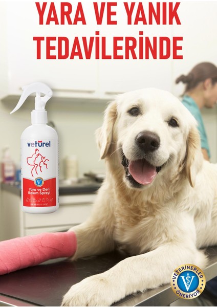 Yara ve Deri Bakım Spreyi 300x1000ml Kedi Köpek Yara Tahriş Bulaş