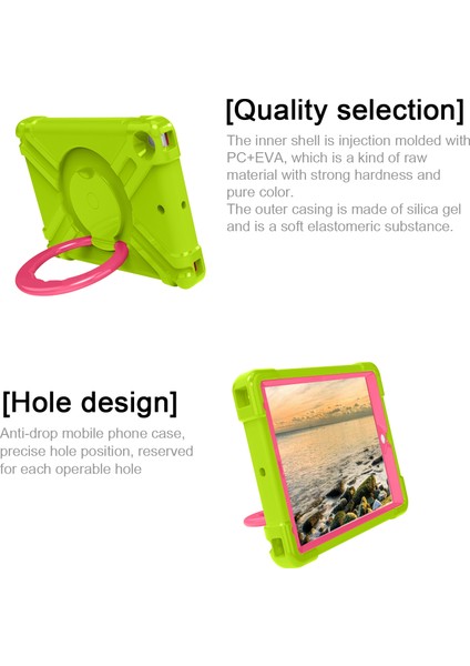 iPad 10.2 (2020) Için Tablet Kılıfı - Yeşil / Pembe (Yurt Dışından) indirimleri