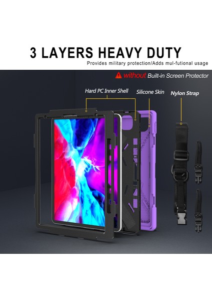 iPad Pro 12.9-Inch (2020) Için Tablet Kılıfı - Mor (Yurt Dışından) fırsatları