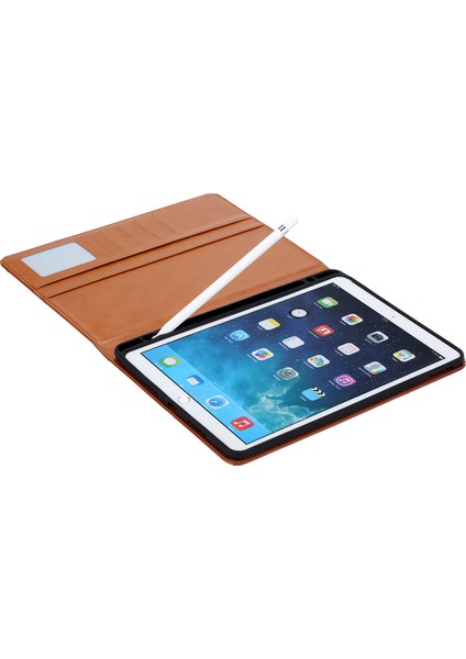 iPad 9.7 (2018) Için Tablet Kılıfı - Koyu Kahverengi (Yurt Dışından)