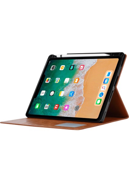 iPad Pro 12.9 (2018) Için Tablet Kılıfı - Koyu Kahverengi (Yurt Dışından)