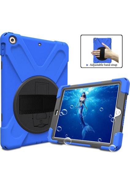 iPad 9.7 (2018) Için Tablet Kılıfı - Koyu Mavi (Yurt Dışından)