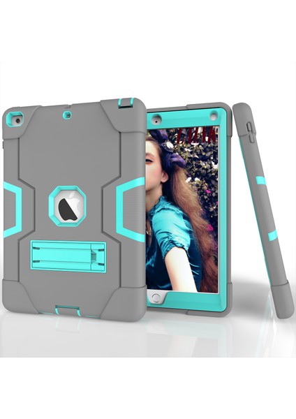 iPad 9.7 (2018) Için Tablet Kılıfı - Gri / Açık Mavi (Yurt Dışından) fiyatları