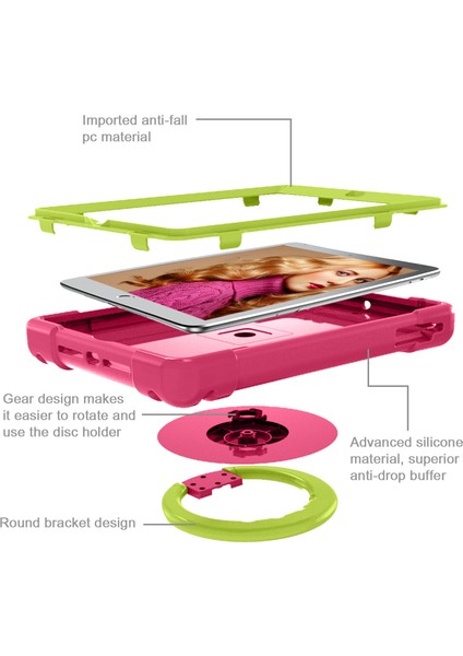 iPad Air 2 Için Tablet Kılıfı - Pembe / Sarı (Yurt Dışından) modelleri