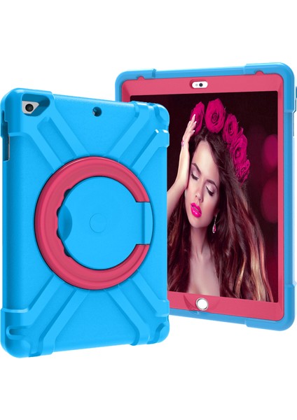 iPad Air 2 Için Tablet Kılıfı - Mavi / Pembe (Yurt Dışından)