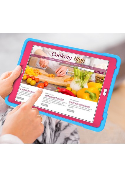 iPad Air 2 Için Tablet Kılıfı - Mavi / Pembe (Yurt Dışından) indirimleri