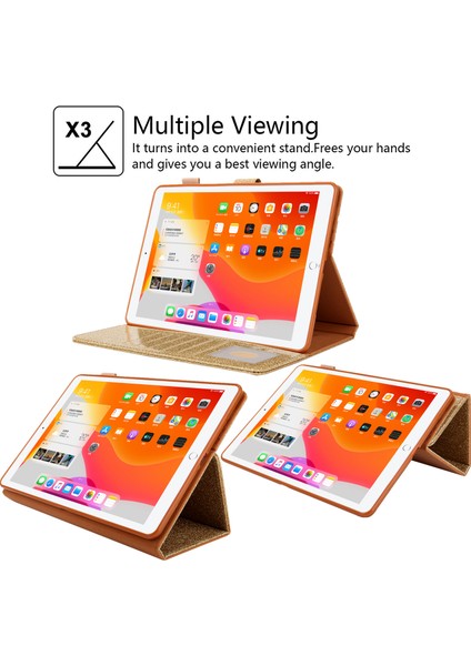 iPad 10.2 (2020) Için Tablet Kılıfı - Altın (Yurt Dışından)