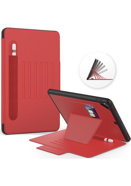 iPad 9.7 (2018) Için Tablet Kılıfı - Kırmızı (Yurt Dışından)