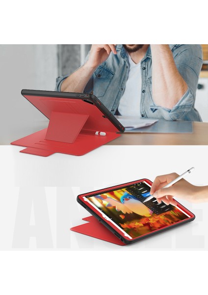 iPad 9.7 (2018) Için Tablet Kılıfı - Kırmızı (Yurt Dışından) modelleri