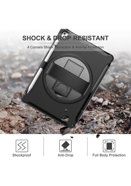 iPad 9.7 (2018) Için Tablet Kılıfı - Siyah (Yurt Dışından) fırsatları