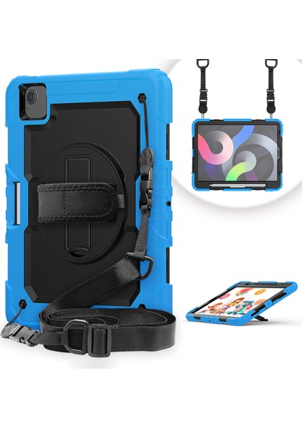 iPad Air (2020) Için Tablet Kılıfı - Mavi / Siyah (Yurt Dışından)
