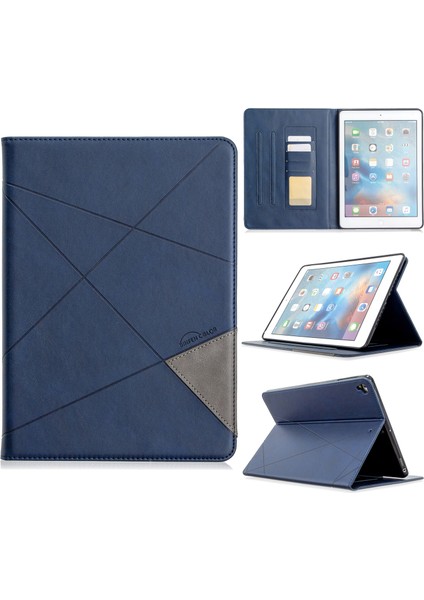 iPad 9.7 (2018) Için Tablet Kılıfı - Koyu Mavi (Yurt Dışından)