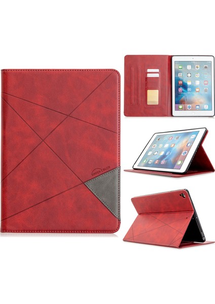 iPad 9.7 (2018) Için Tablet Kılıfı - Kırmızı (Yurt Dışından)