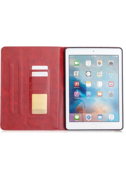 iPad 9.7 (2018) Için Tablet Kılıfı - Kırmızı (Yurt Dışından) fırsatları