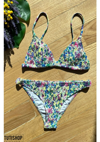 Gipeli Üçgen Bikini Takım Desenli 227287