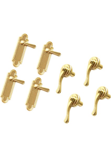 8pcs Dollhouse Kapı Knob Kulpları Kilitler 1/12 (Yurt Dışından)
