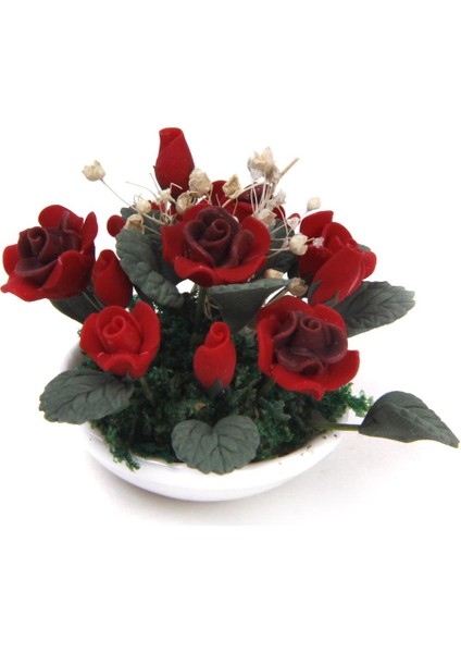 1/12 Çiçeği Seramik Pot Dekor (Yurt Dışından)
