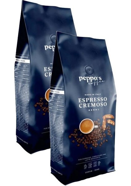 Espresso Cremoso Çekirdek Kahve 1 kg x 2 Adet