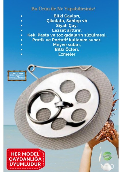 Sök Tak Demlik Içi Çay Süzgeci 5'li