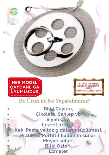5 Adet Çaydanlık Içi Süzgeç Demlik Içi Çay Süzgeçi