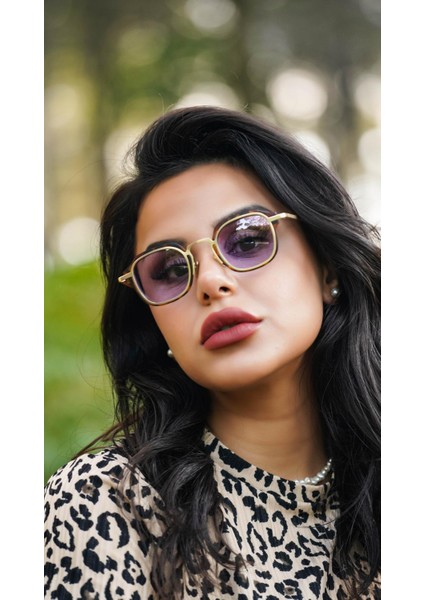 s Dikdörtgen Mor Çerçeceli Unisex Güneş Gözlüğü AE2105C10