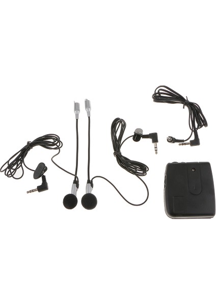 Motosiklet - Kask Intercom Kulaklık Seti Mp3 Giriş Siyah (Yurt Dışından)