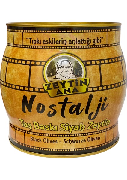 2 kg Nostalji Taş Baskı Siyah Zeytin