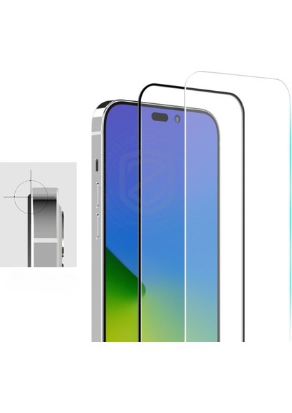 Iphone 14 Pro Nano ve Tam Kaplayan 5d Cam 2 Li Set