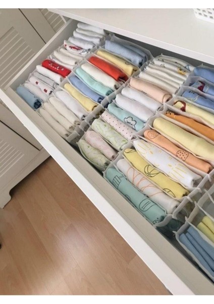 2 Adet 11 Gözlü Çekmece Içi Akordiyon Organizer-11*41*12 cm