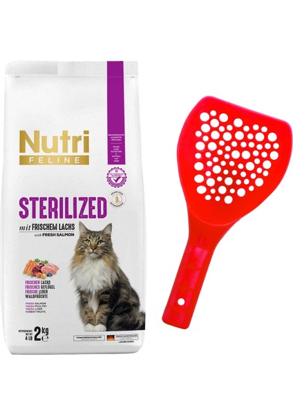 Sterilized Somon Etli Kedi Maması 2 kg + Kürek