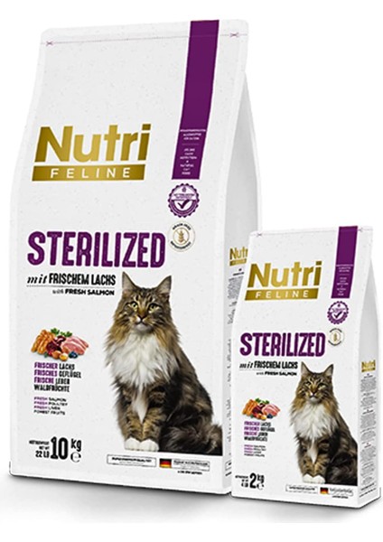 Sterilized Somon Etli Kedi Maması 2 kg + Kürek