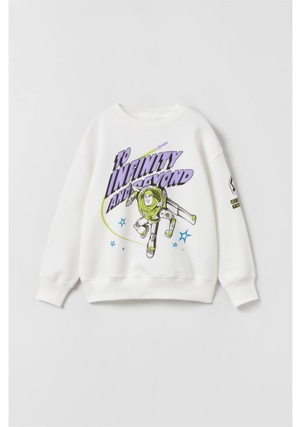 Erkek Çocuk Bisiklet Yaka Desenli Pamuk Sweat