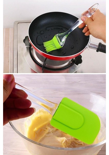 Silikon Yumurta Fırçası ve Spatula 2'li Set