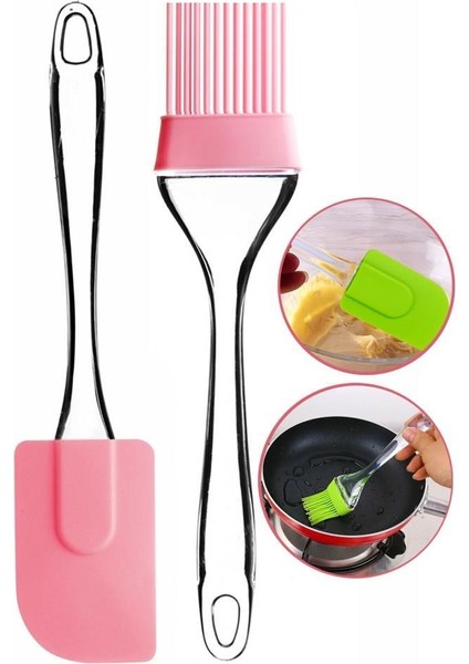Silikon Yumurta Fırçası ve Spatula 2'li Set