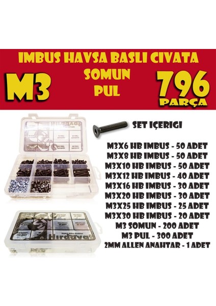 796 Parça M3 Hb Imbus Seti