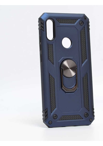 Huawei Y6 2019 Kılıf Zore Vega Tank Sert Yüzüklü Standlı Zırh Koruma Kapak