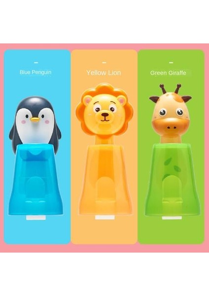 Çocuk Için Plastik Diş Fırçası Tutucu Duvar Emme Drenajlanabilir Diş Fırçası Tutucu (Yurt Dışından)