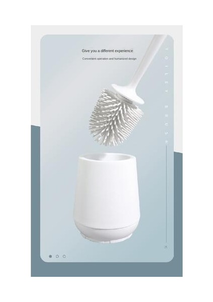 Plastik Tuvalet Fırçası Silikon Fırça Kafa Yumuşak Saçları Uzun Saplı Tuvalet Fırçası (Yurt Dışından)