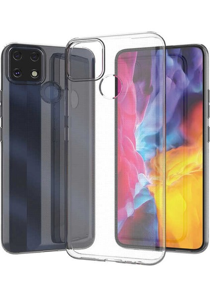 - Realme C25 / C25S Uyumlu Kılıf Kamera Korumalı Şeffaf Slim Fit Süper Silikon Kapak