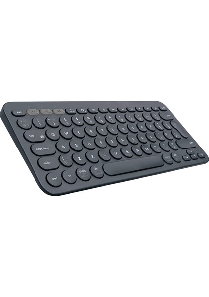 Tablet Telefon Bilgisayar Için Yuvarlak Tuşlu Bluetooth Kablosuz Klavye Android Ios Windows Uyumlu - AL3048 Siyah