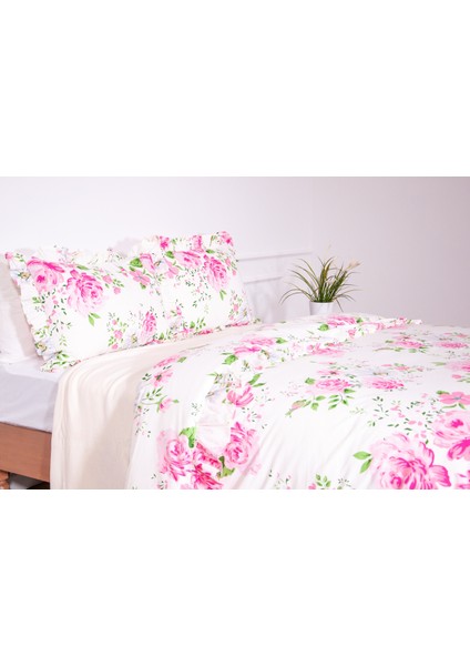 %100 Pamuklu Fırfırlı Süs Dikişli Lamus Çift Kişilik Nevresim ve 2 Yastık Kılı fiyatları