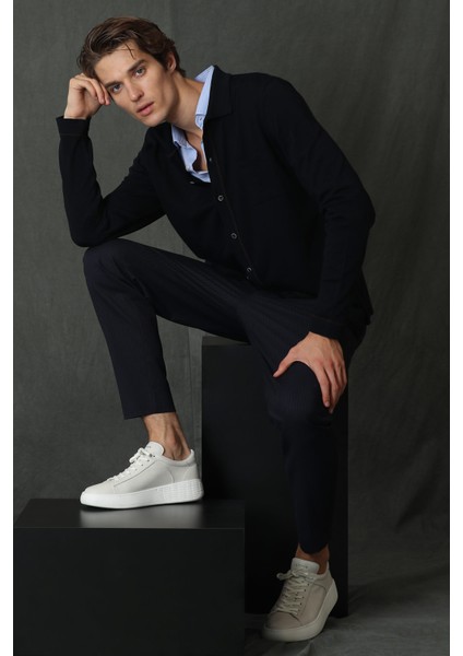 Fast Spor Erkek Chino Pantolon Slim Fit Lacivert
