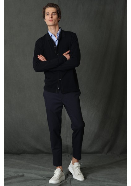 Fast Spor Erkek Chino Pantolon Slim Fit Lacivert